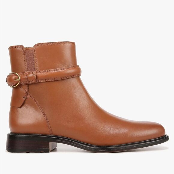 Revolve Franco Sarto Elese Leather Ankle Boot in Cognac NWOT - Picture 4 of 13